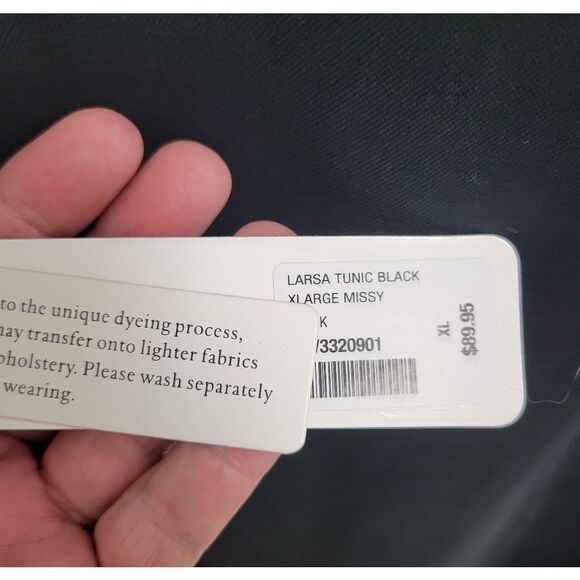 Soft Surroundings Larsa Asymmetrical Tunic in Black Size XL NWT - Picture 5 of 5